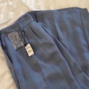 Blue wide leg slacks